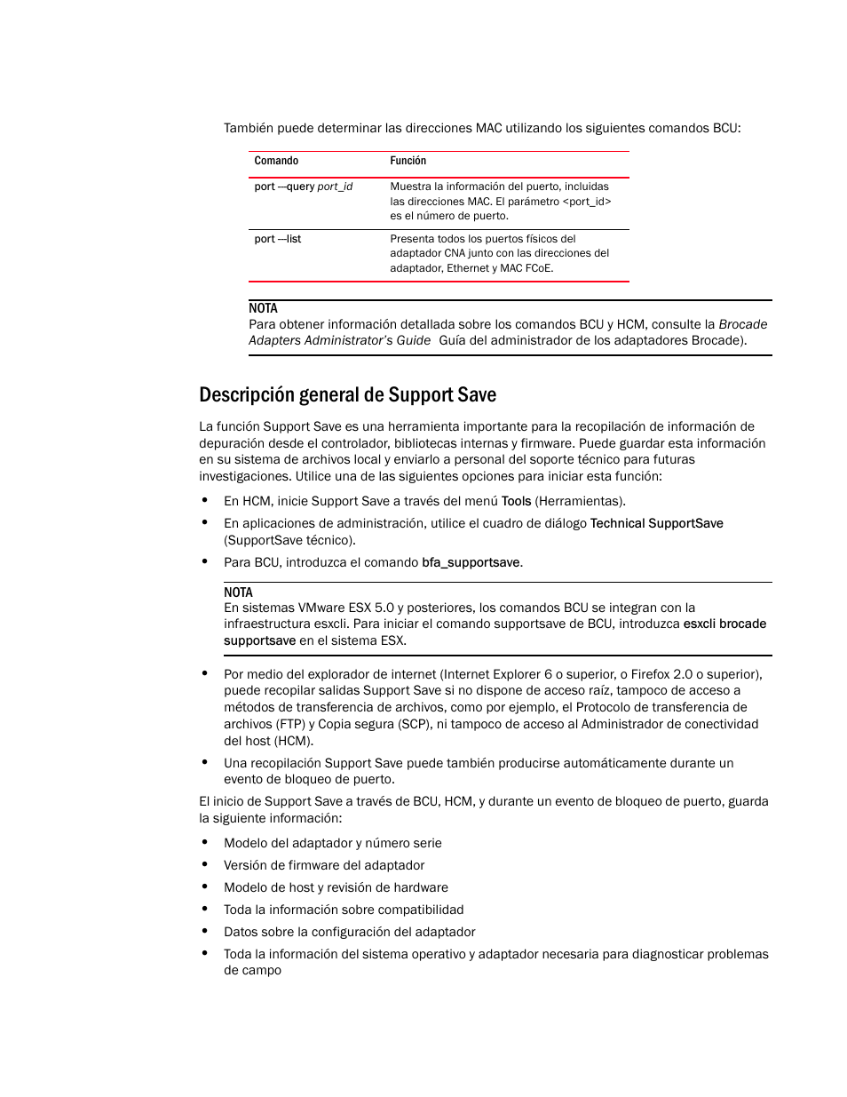 Descripción general de support save | Dell Brocade Adapters User Manual | Page 26 / 294