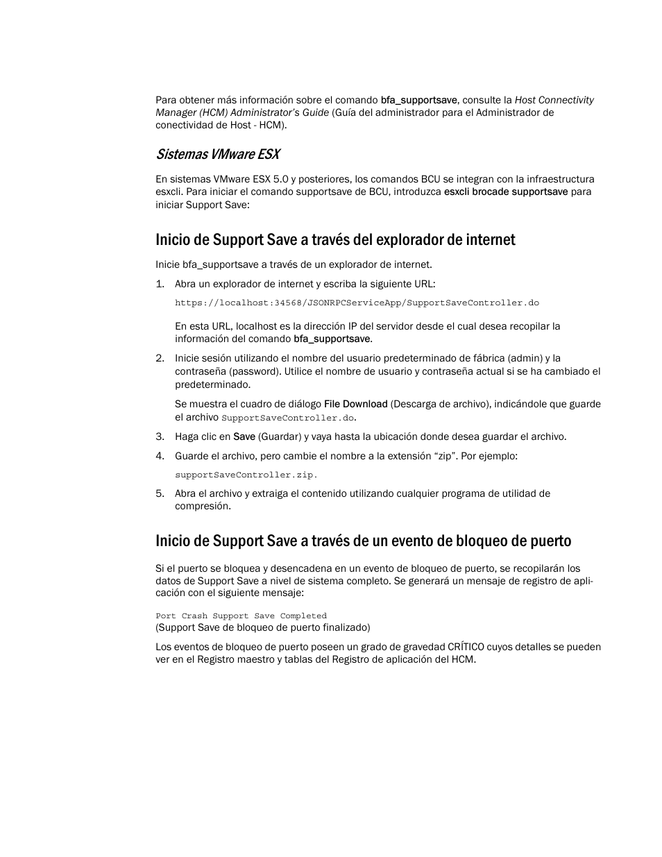 Inicio de support save a través del explorador, Sistemas vmware esx | Dell Brocade Adapters User Manual | Page 29 / 294