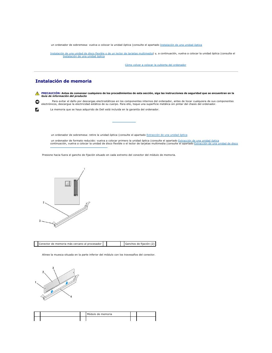 Instalación de memoria | Dell OptiPlex 740 User Manual | Page 101 / 236