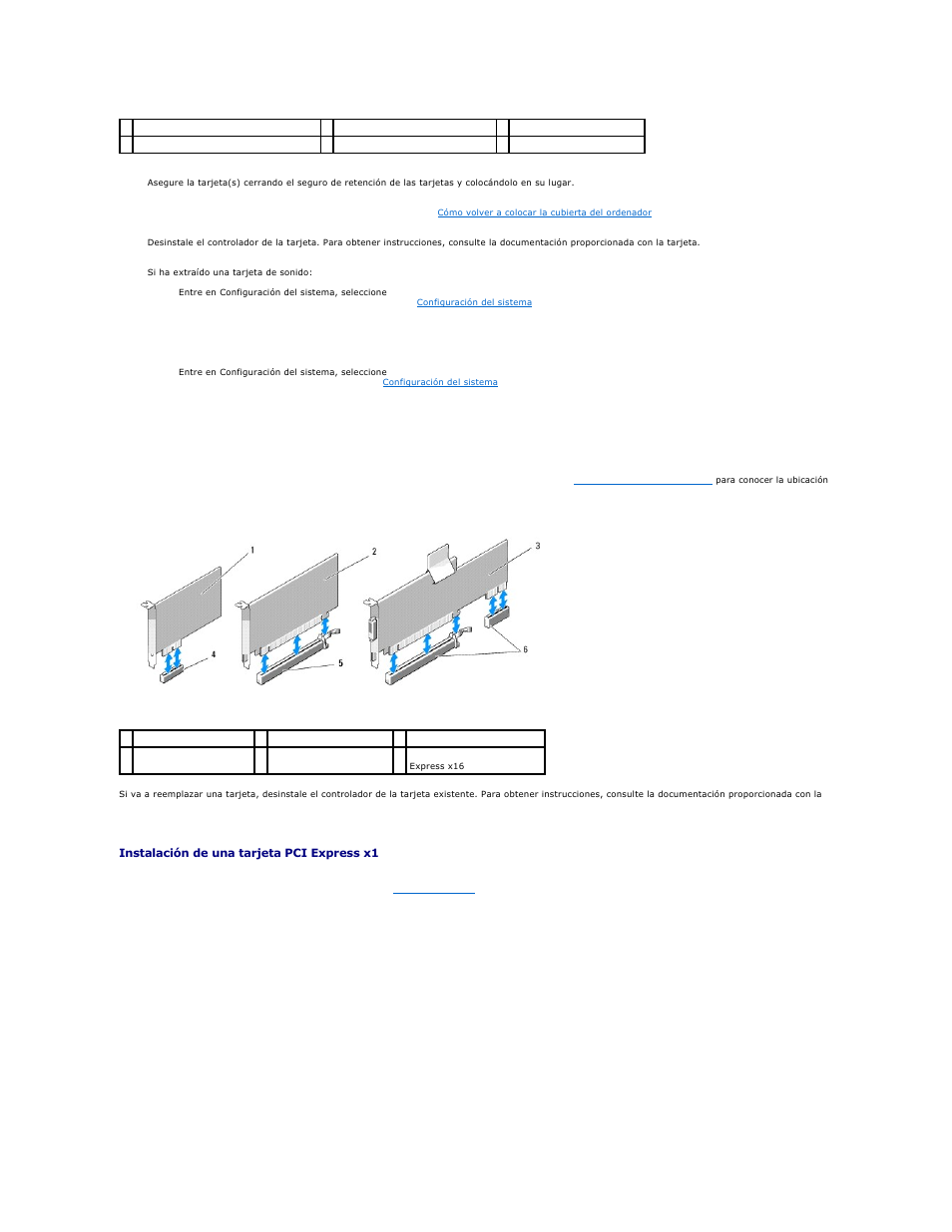 Tarjetas pci express | Dell OptiPlex 740 User Manual | Page 107 / 236