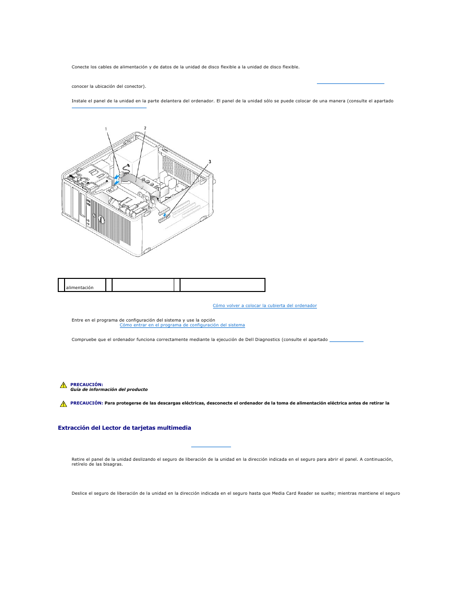 Lector de tarjetas multimedia | Dell OptiPlex 740 User Manual | Page 129 / 236