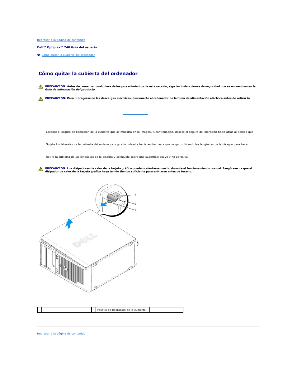 Cómo quitar la cubierta del ordenador | Dell OptiPlex 740 User Manual | Page 141 / 236