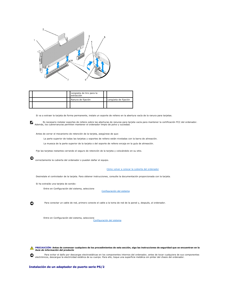 Adaptadores de puerto serie ps/2 | Dell OptiPlex 740 User Manual | Page 161 / 236