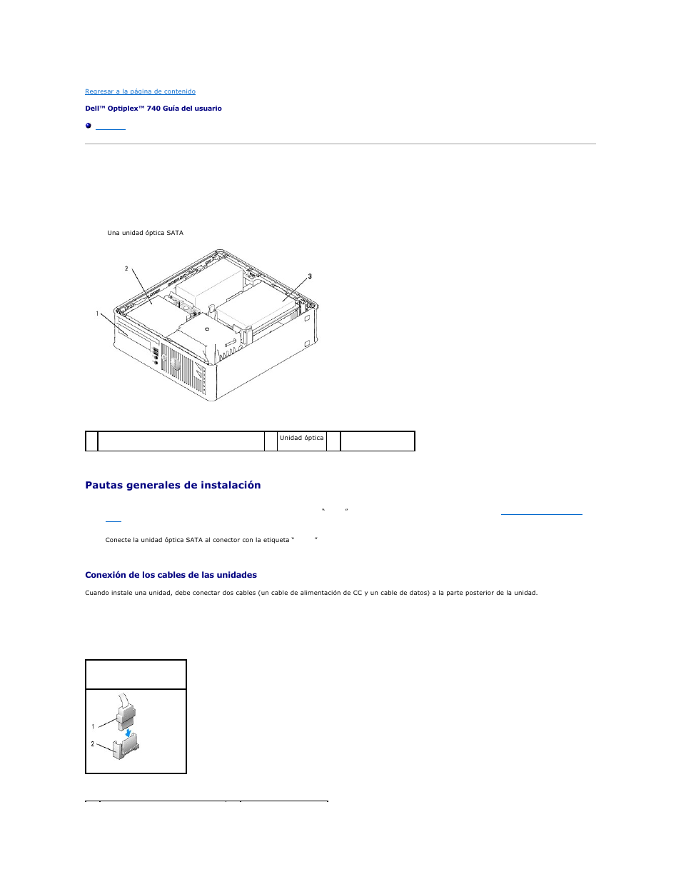 Unidades, Pautas generales de instalación | Dell OptiPlex 740 User Manual | Page 169 / 236