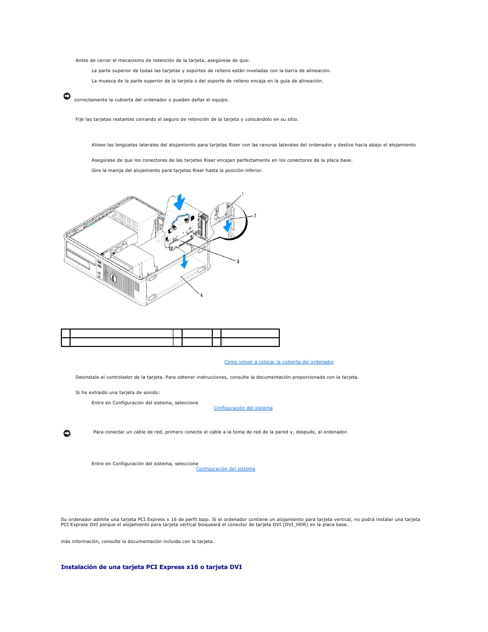 Tarjetas pci express y dvi | Dell OptiPlex 740 User Manual | Page 39 / 236