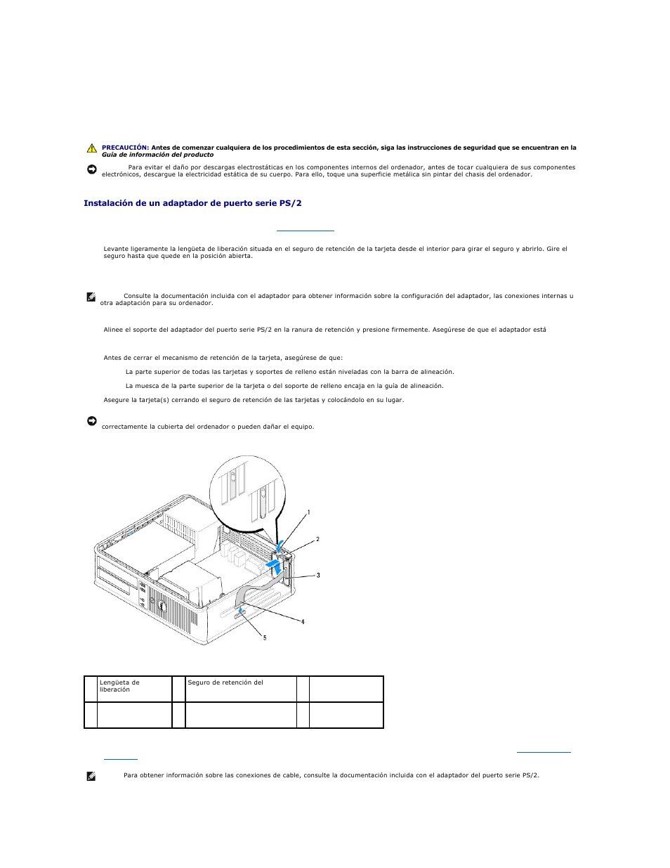 Adaptadores de puerto serie ps/2 | Dell OptiPlex 740 User Manual | Page 48 / 236