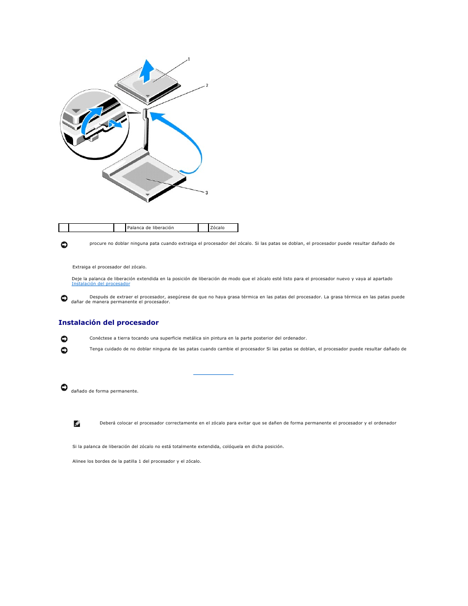 Instalación del procesador | Dell OptiPlex 740 User Manual | Page 53 / 236