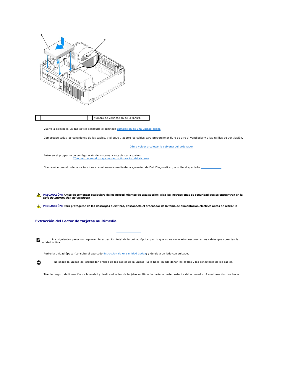 Lector de tarjetas multimedia | Dell OptiPlex 740 User Manual | Page 61 / 236