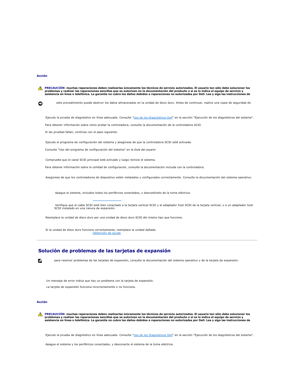 Solución de problemas de las tarjetas de expansión | Dell PowerEdge SC1425 User Manual | Page 35 / 66