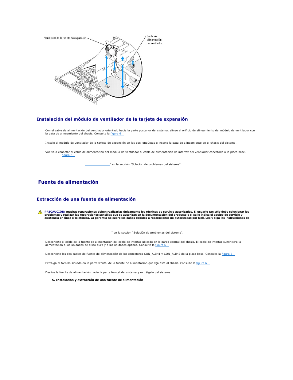Fuente de alimentación, Extracción de una fuente de alimentación | Dell PowerEdge SC1425 User Manual | Page 41 / 66