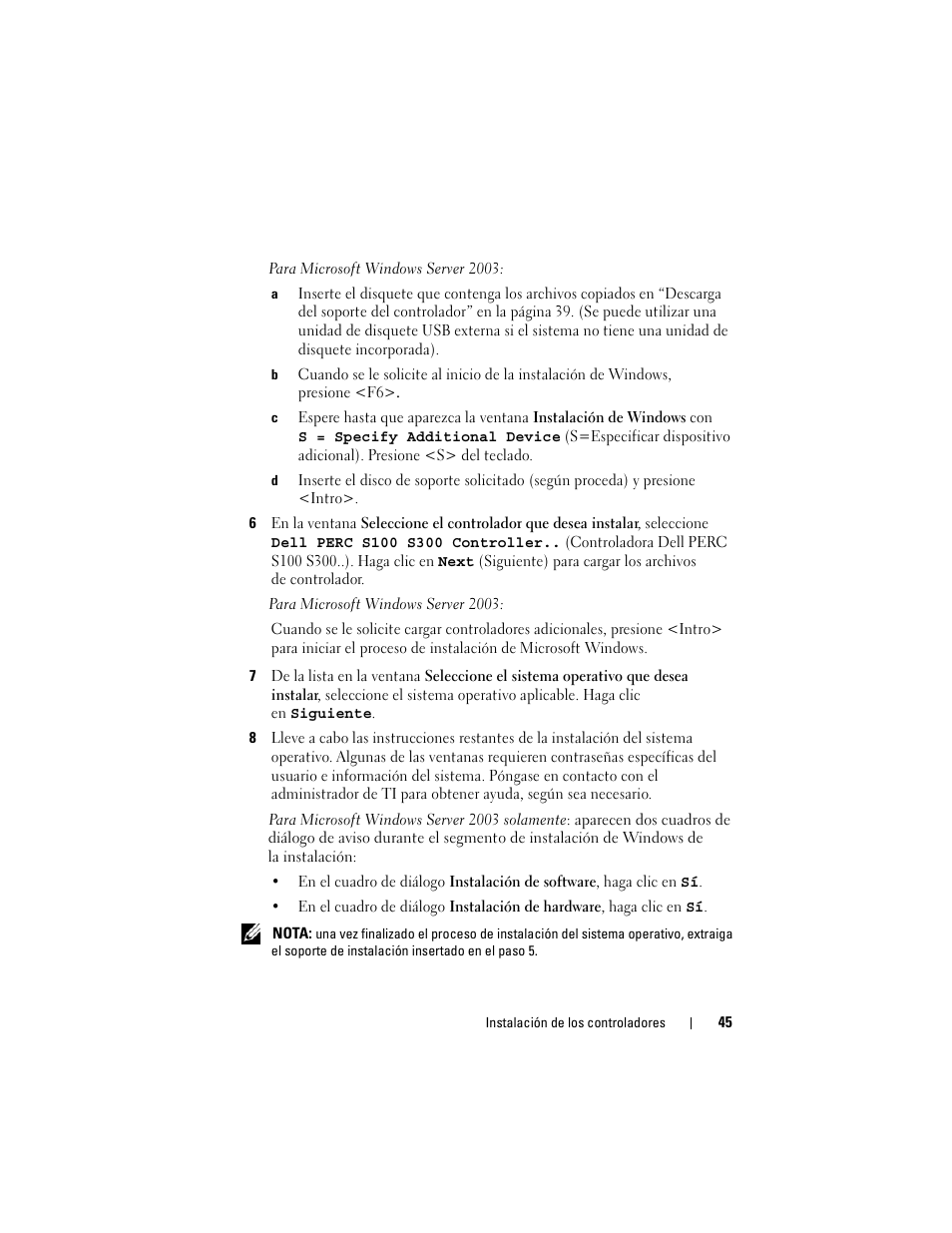 Dell PowerEdge RAID Controller S100 User Manual | Page 45 / 124