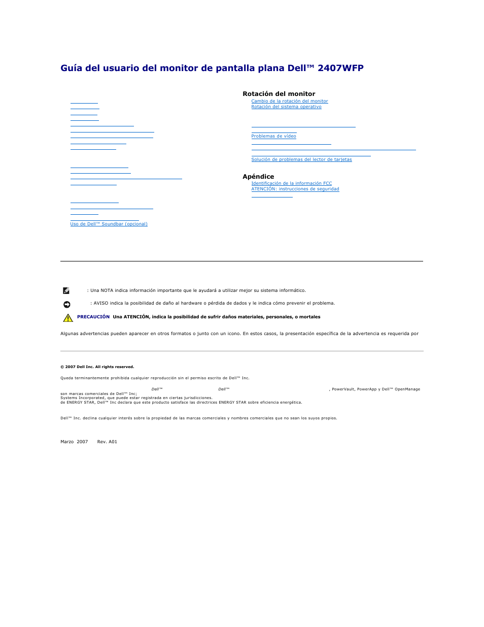 Dell 2407WFP-HC Monitor User Manual | 49 pages