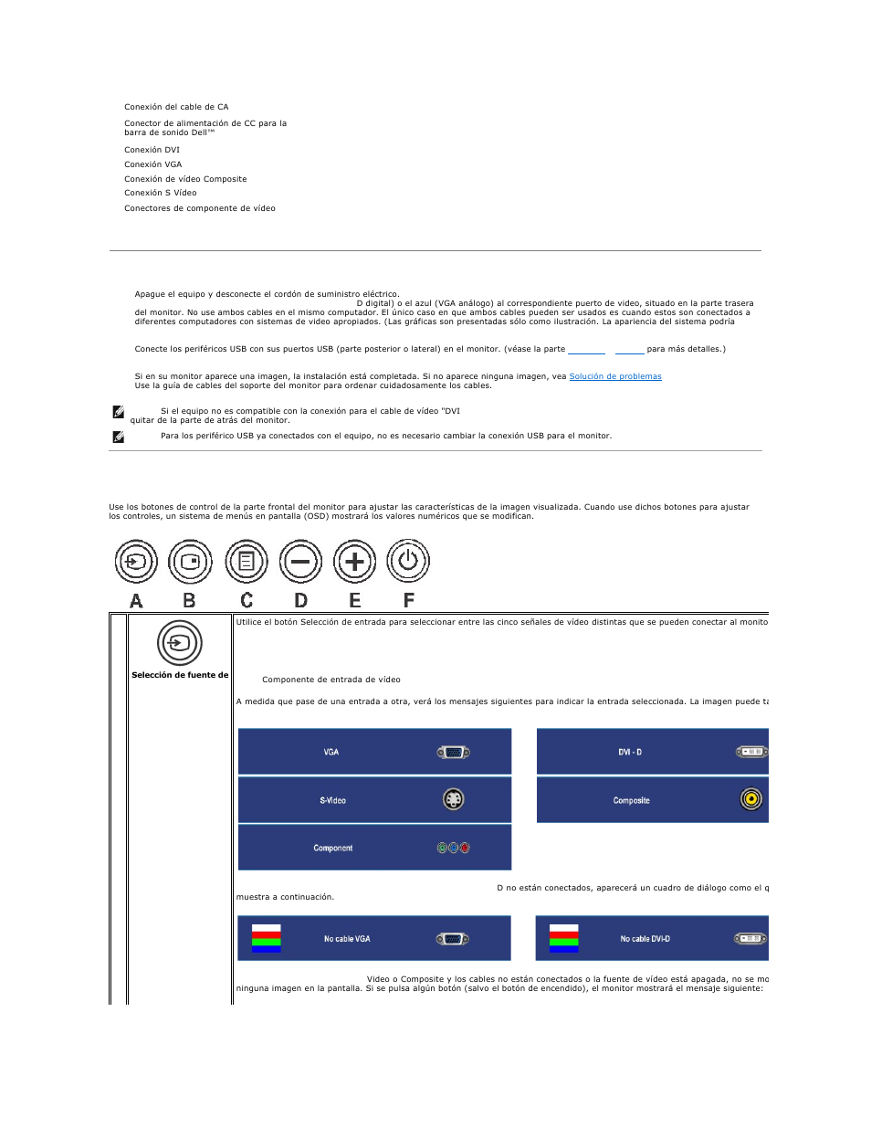 Uso de los botones del panel frontal | Dell 2407WFP-HC Monitor User Manual | Page 31 / 49