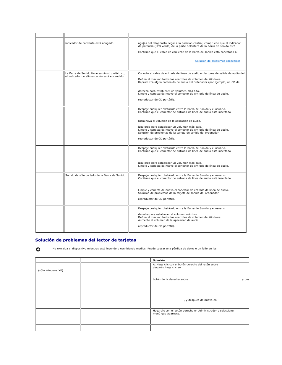 Solución de problemas del lector de tarjetas | Dell 2407WFP-HC Monitor User Manual | Page 45 / 49