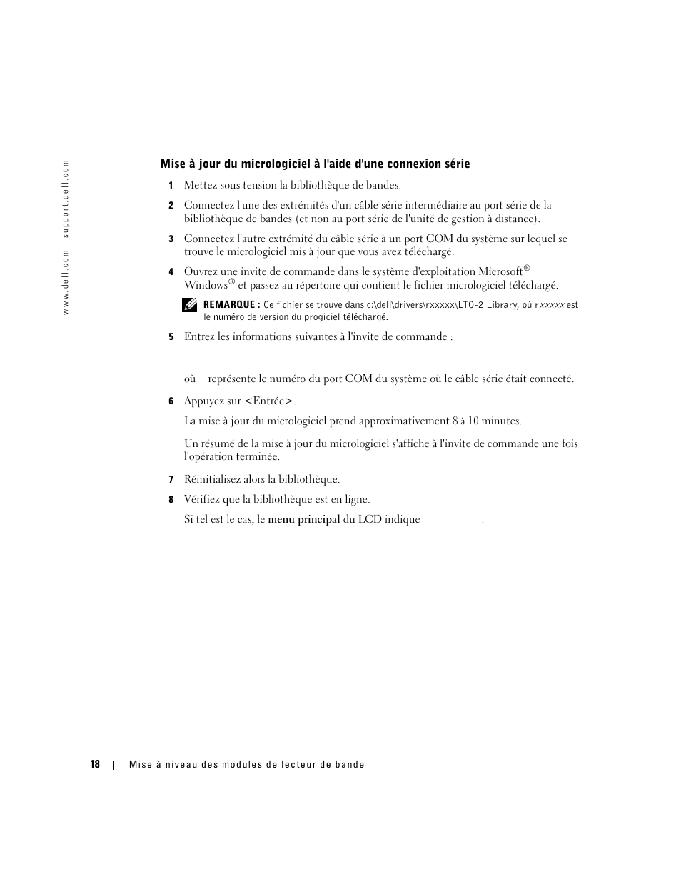 Dell PowerVault 132T LTO/SDLT (Tape Library) User Manual | Page 18 / 42
