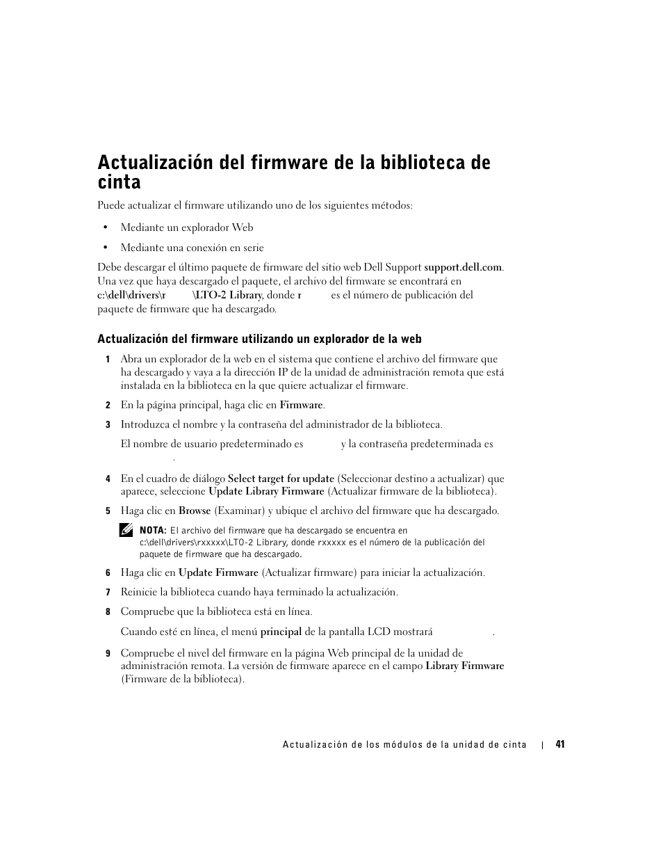 Dell PowerVault 132T LTO/SDLT (Tape Library) User Manual | Page 41 / 42