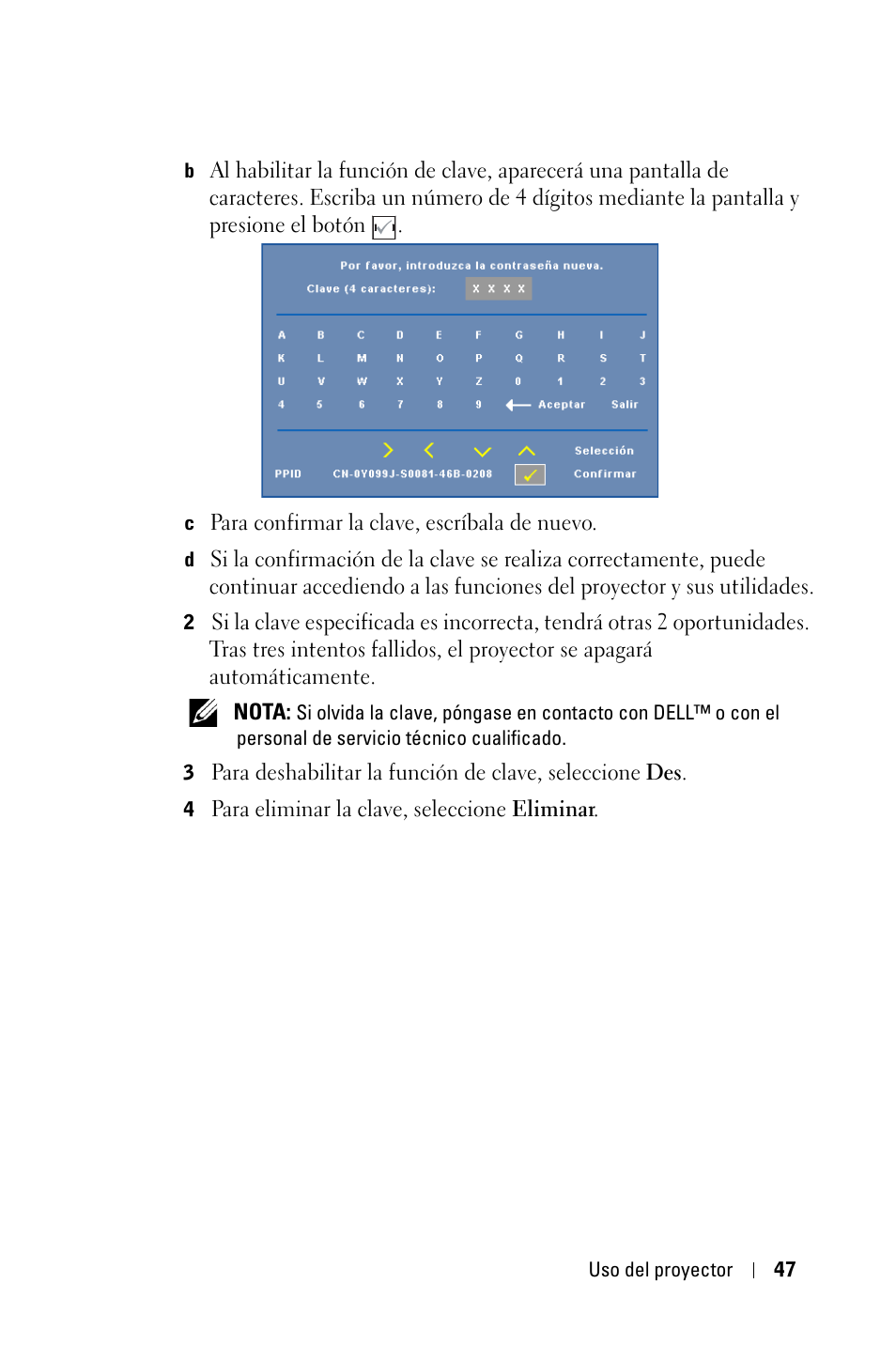 Dell 4210X Projector User Manual | Page 47 / 82