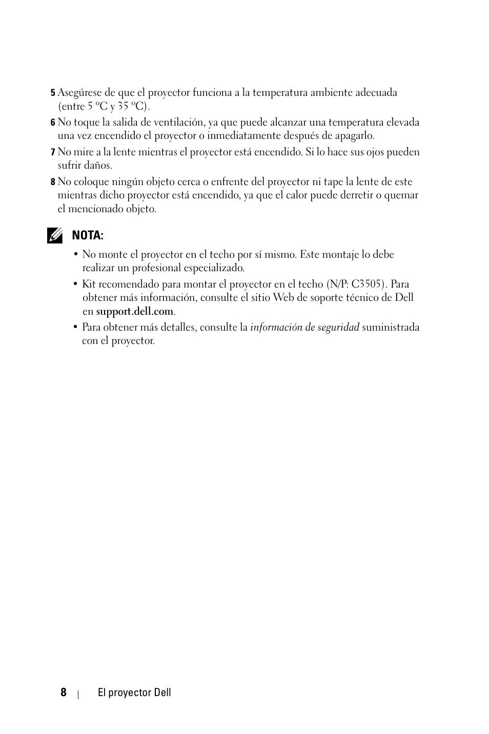 Dell 4210X Projector User Manual | Page 8 / 82