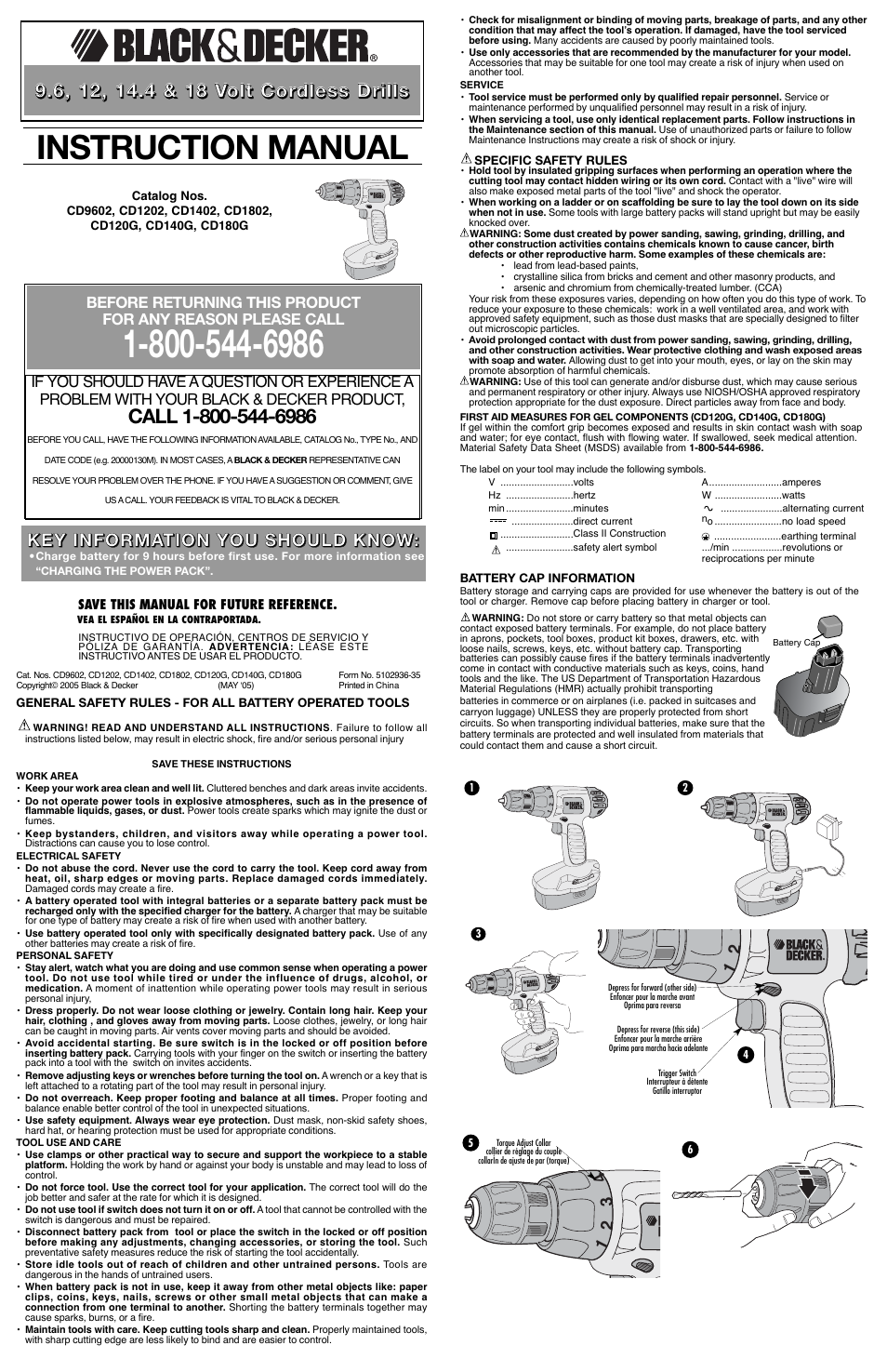 Black & Decker CD1402 User Manual | 6 pages