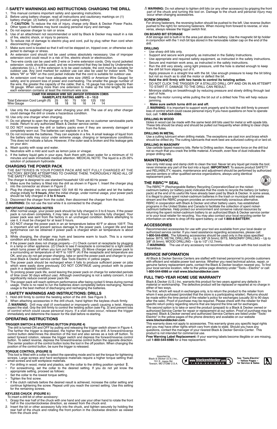 Black & Decker CD1402 User Manual | Page 2 / 6