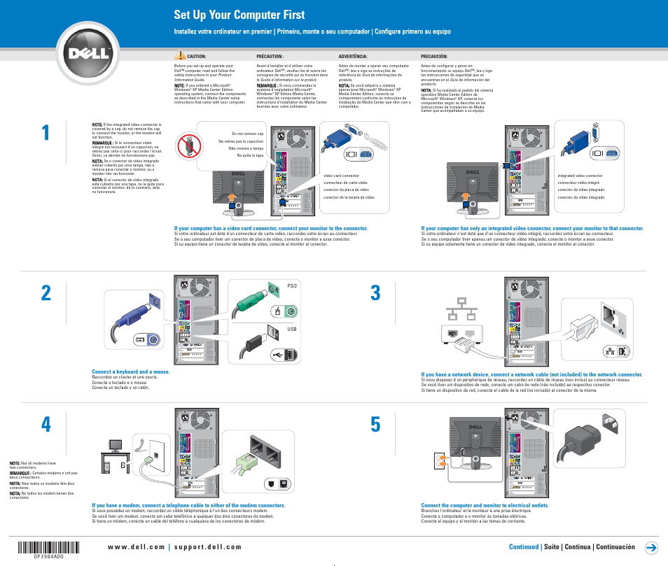 Dell Dimension 4700 User Manual | 2 pages