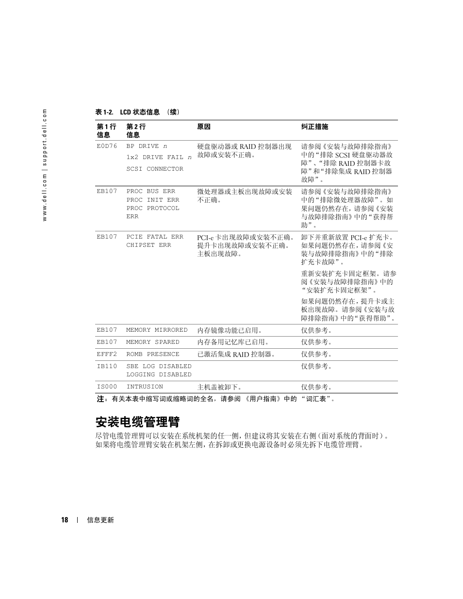 安装电缆管理臂 | Dell PowerEdge 2800 User Manual | Page 20 / 70