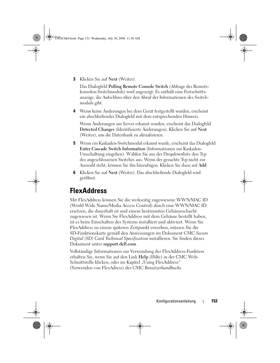 Flexaddress | Dell POWEREDGE M905 User Manual | Page 155 / 232