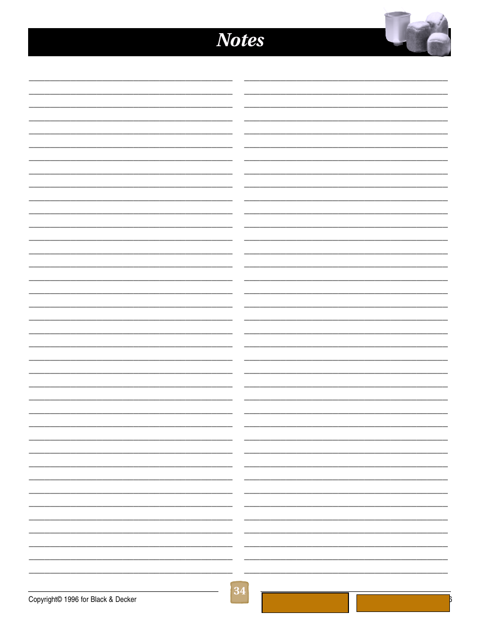 Black & Decker B1620 User Manual | Page 34 / 34