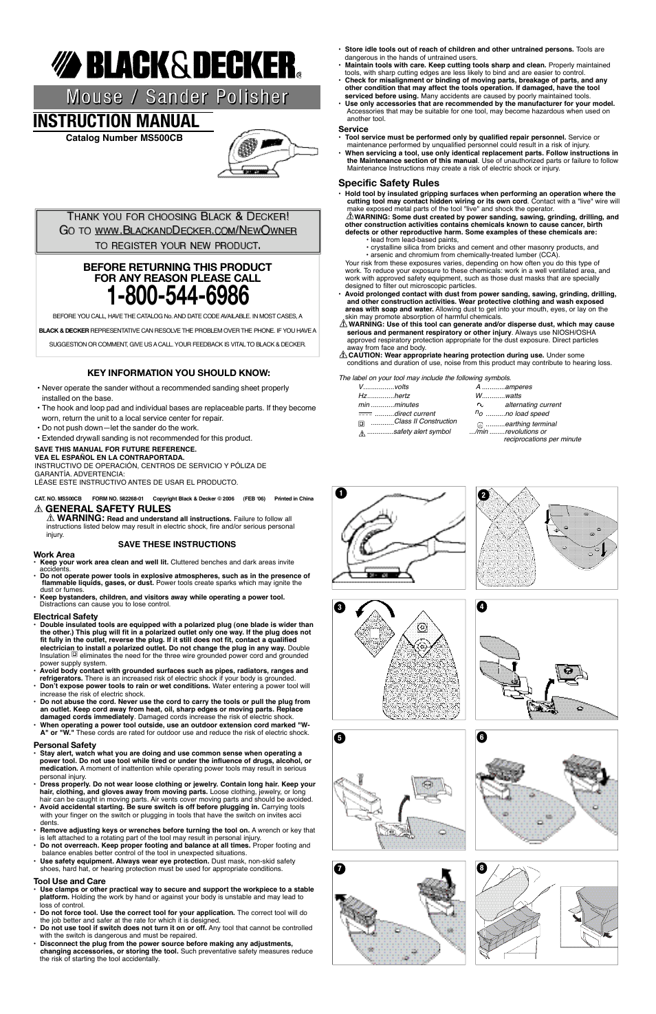 Black & Decker 582268-01 User Manual | 6 pages