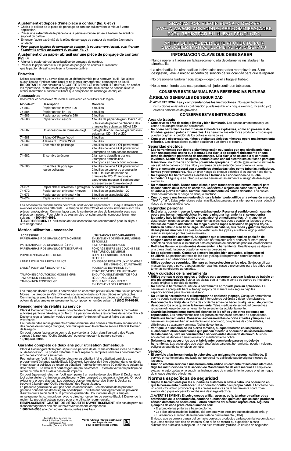 Normas específicas de seguridad | Black & Decker 582268-01 User Manual | Page 4 / 6