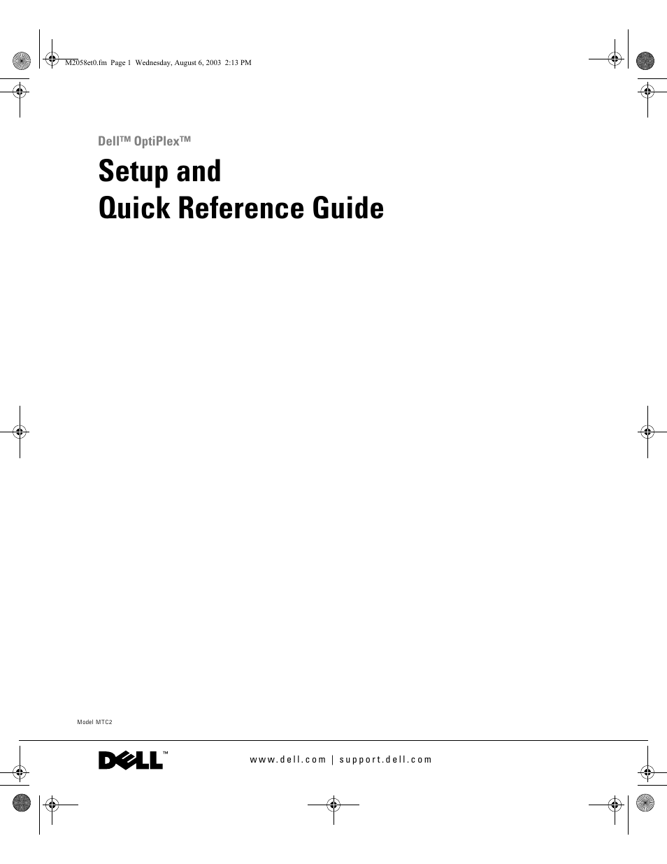 Setup and quick reference guide | Dell OptiPlex 160L User Manual | Page 3 / 82