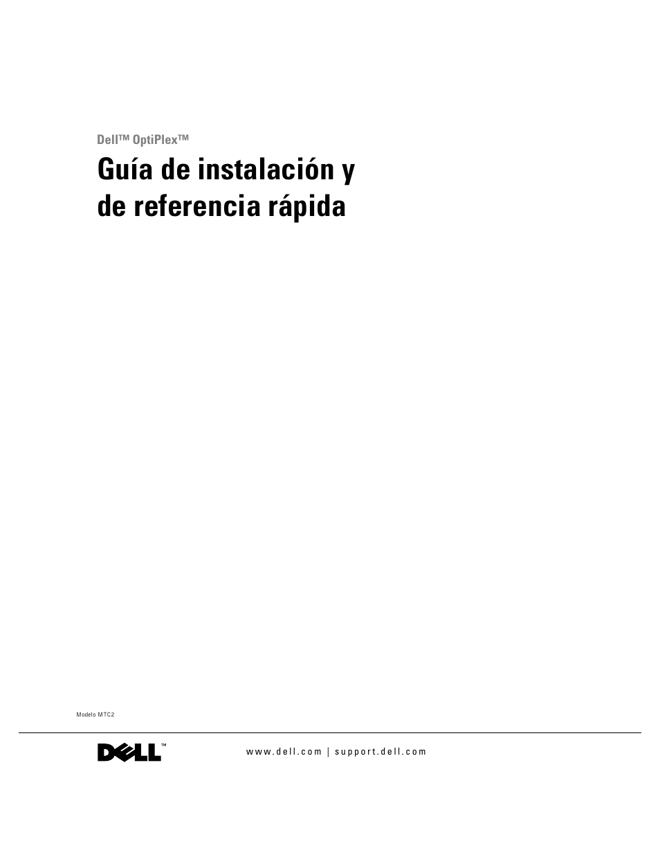 Guía de instalación y de referencia rápida | Dell OptiPlex 160L User Manual | Page 57 / 82
