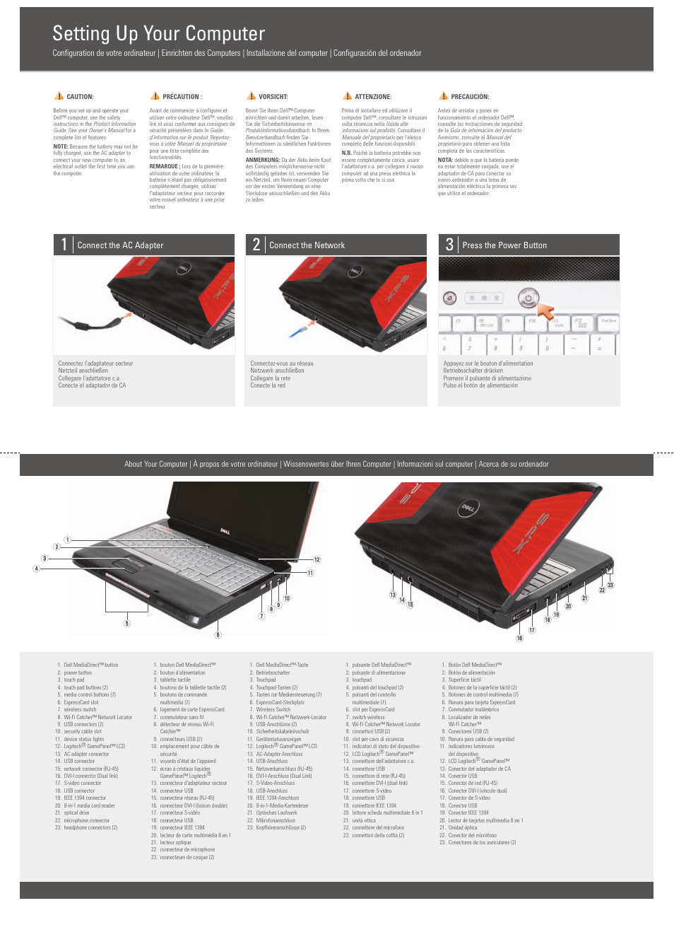 Dell XPS M1730 (M1730, Late 2007) User Manual | 2 pages
