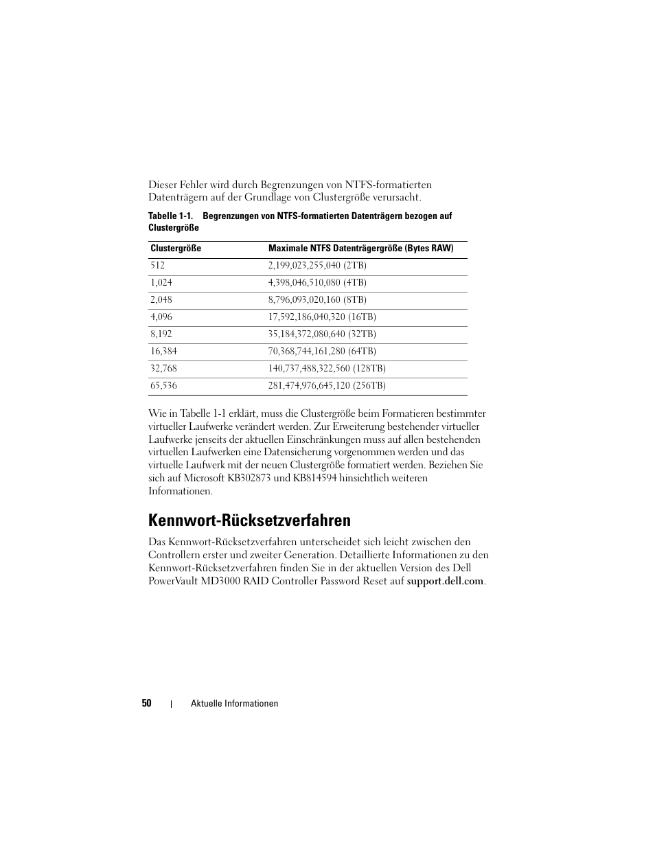 Kennwort-rücksetzverfahren | Dell PowerVault MD3000 User Manual | Page 50 / 90