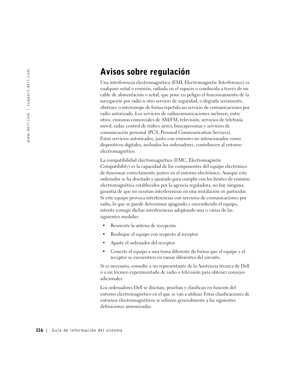 Avisos sobre regulación | Dell C/Dock II Expansion Station User Manual | Page 218 / 250