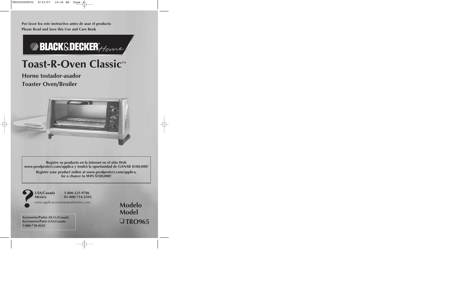 Black & Decker TRO965 User Manual | 11 pages