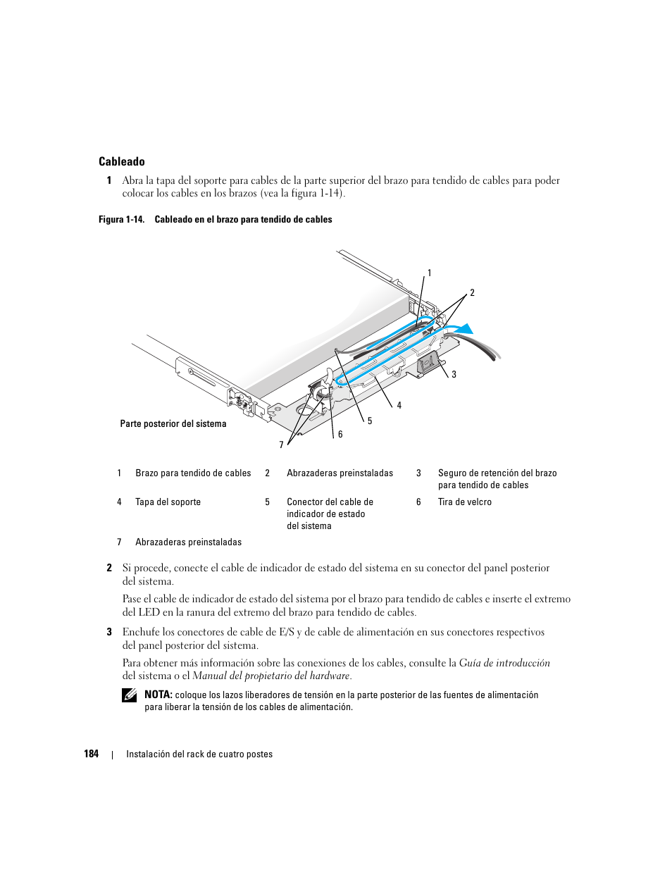 Cableado | Dell PowerEdge R300 User Manual | Page 186 / 202