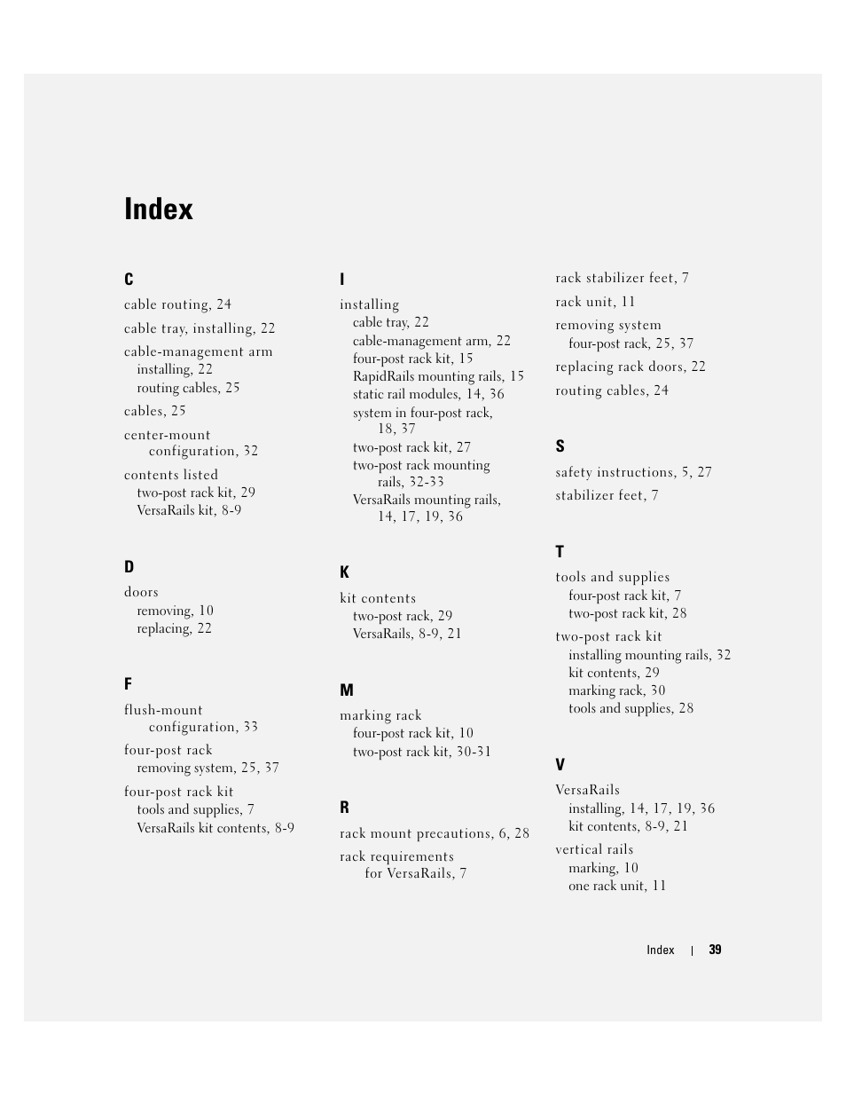 Index | Dell PowerEdge R300 User Manual | Page 41 / 202