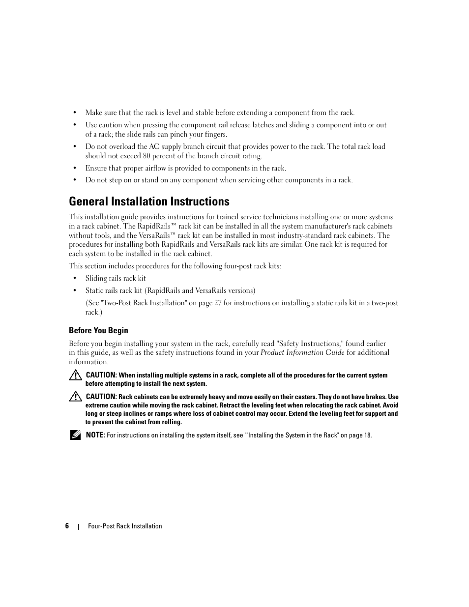 General installation instructions, Before you begin | Dell PowerEdge R300 User Manual | Page 8 / 202