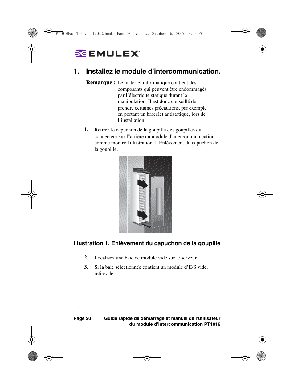Installez le module d’intercommunication | Dell PowerEdge M805 User Manual | Page 20 / 80