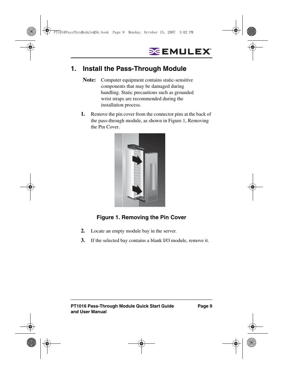 Install the pass-through module | Dell PowerEdge M805 User Manual | Page 9 / 80