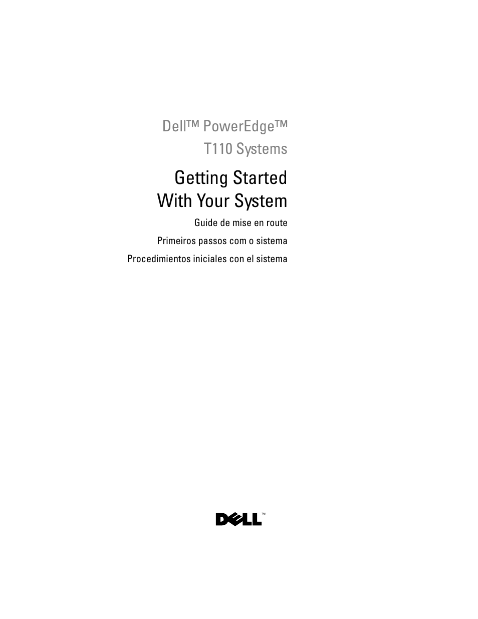 Dell PowerEdge T110 User Manual | 50 pages