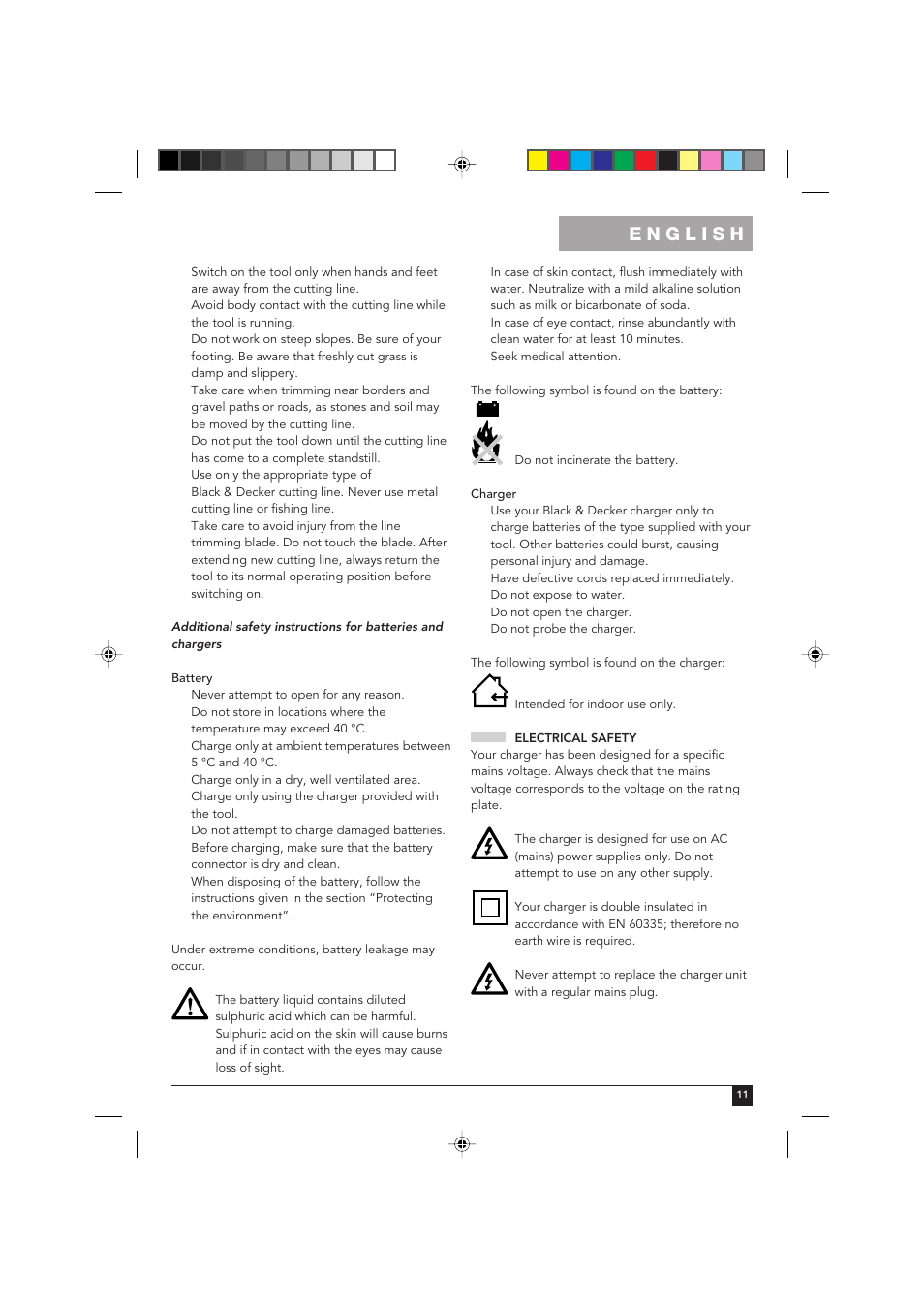 Black & Decker GLC120 User Manual | Page 11 / 22