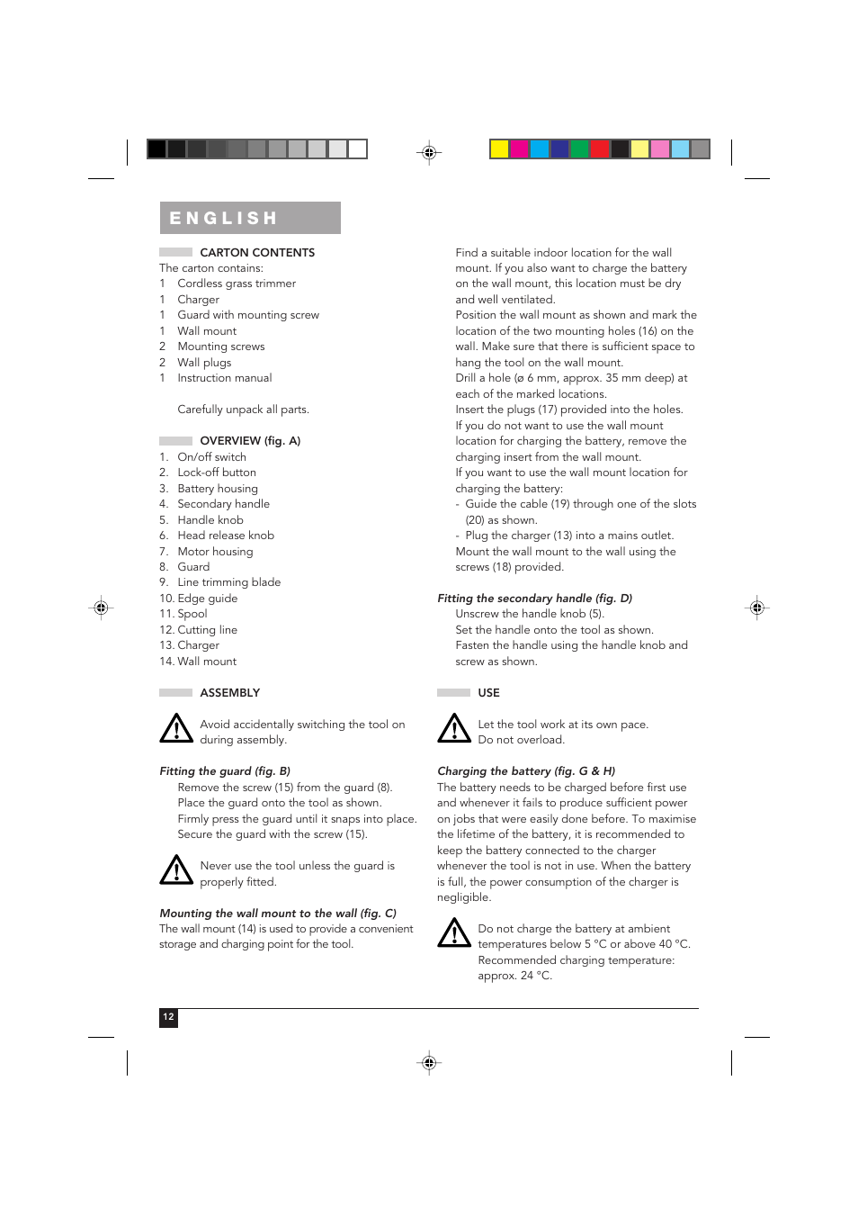 Black & Decker GLC120 User Manual | Page 12 / 22