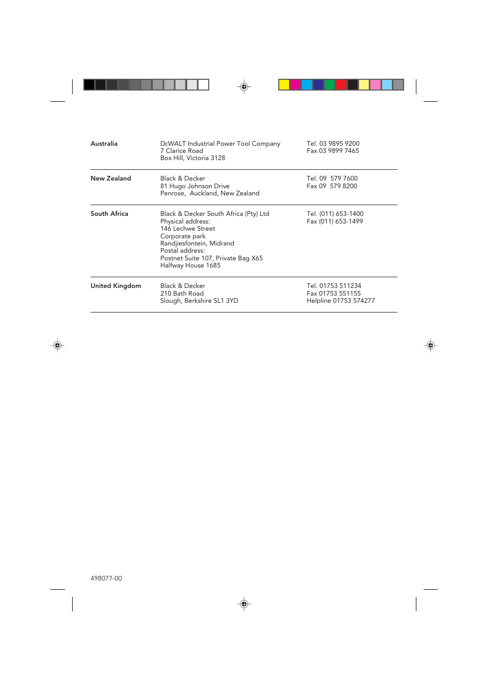 Black & Decker GLC120 User Manual | Page 20 / 22