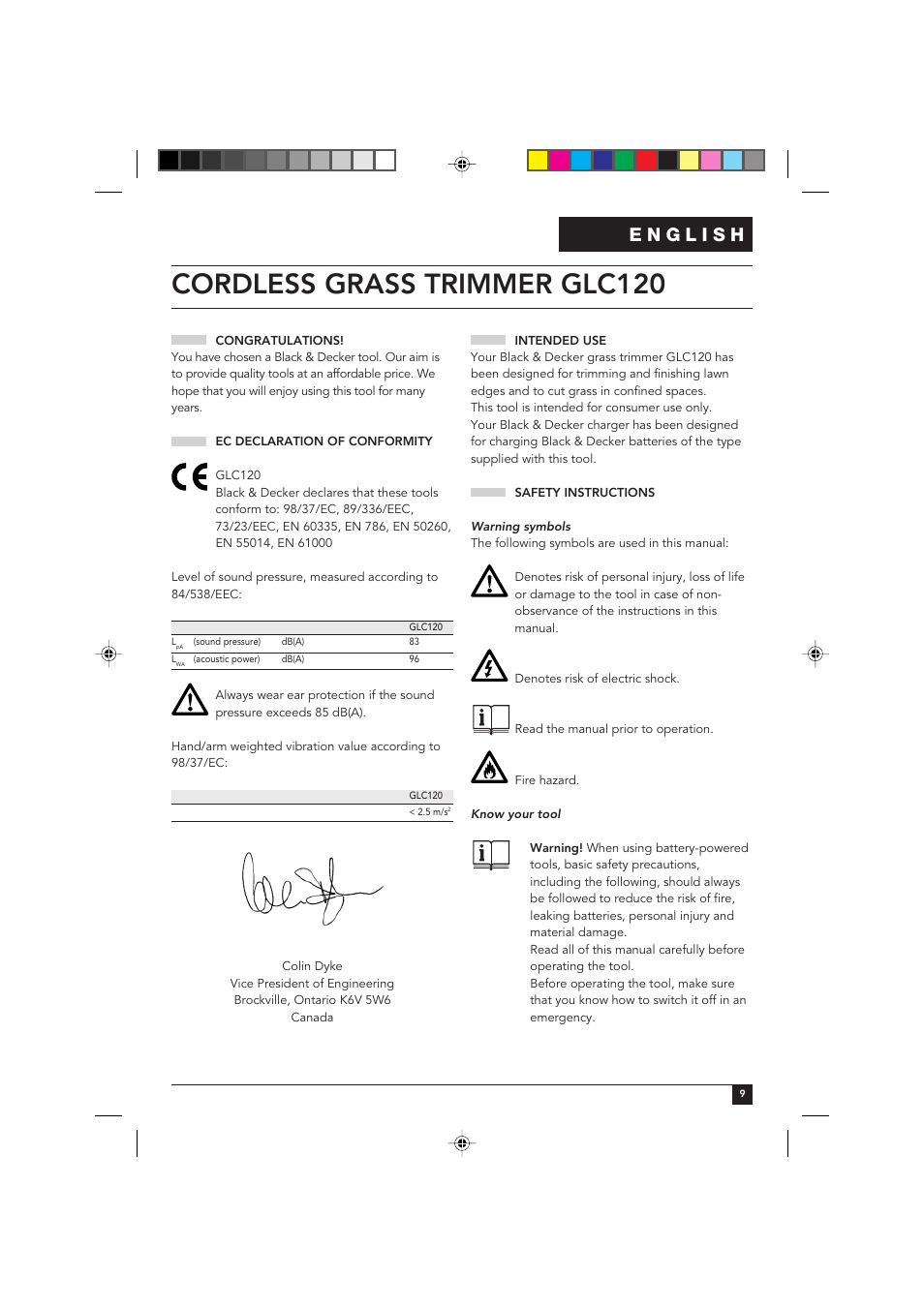 Cordless grass trimmer glc120 | Black & Decker GLC120 User Manual | Page 9 / 22