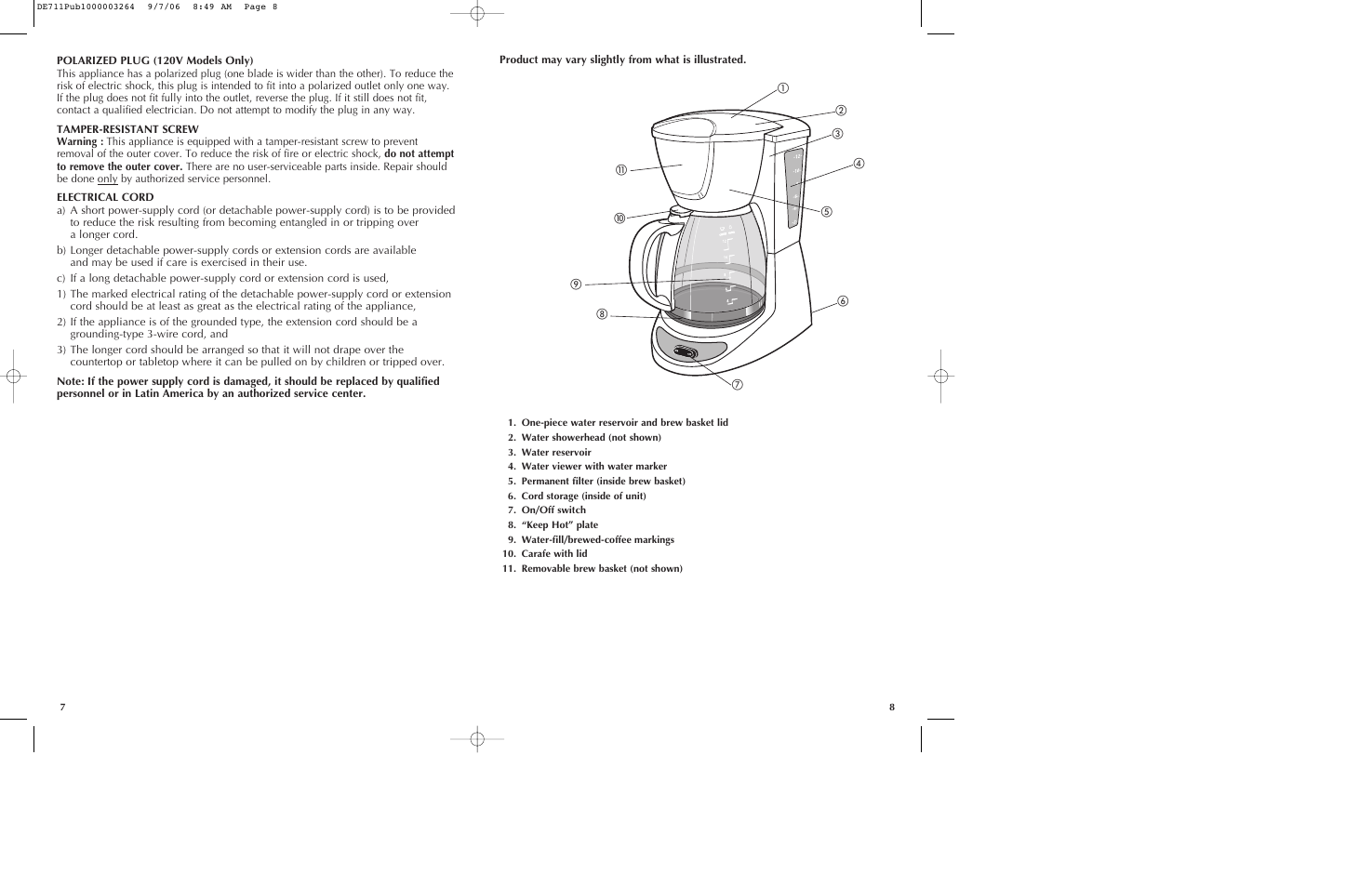 Black & Decker DE711 User Manual | Page 5 / 9