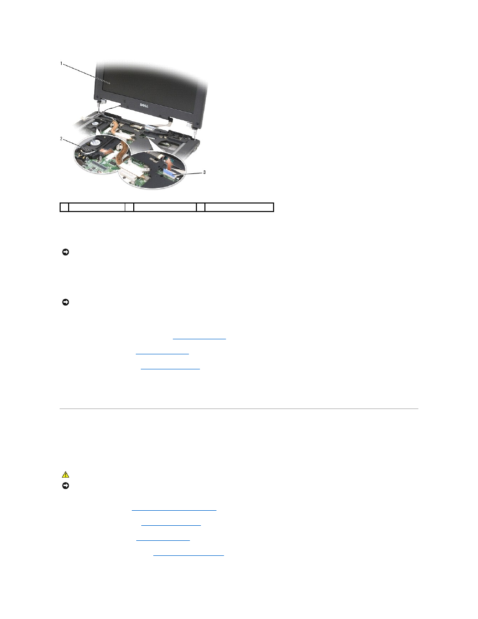 Display bezel, Replacing the display assembly, Removing the display bezel | Dell Latitude D531 (Mid 2007) User Manual | Page 16 / 46