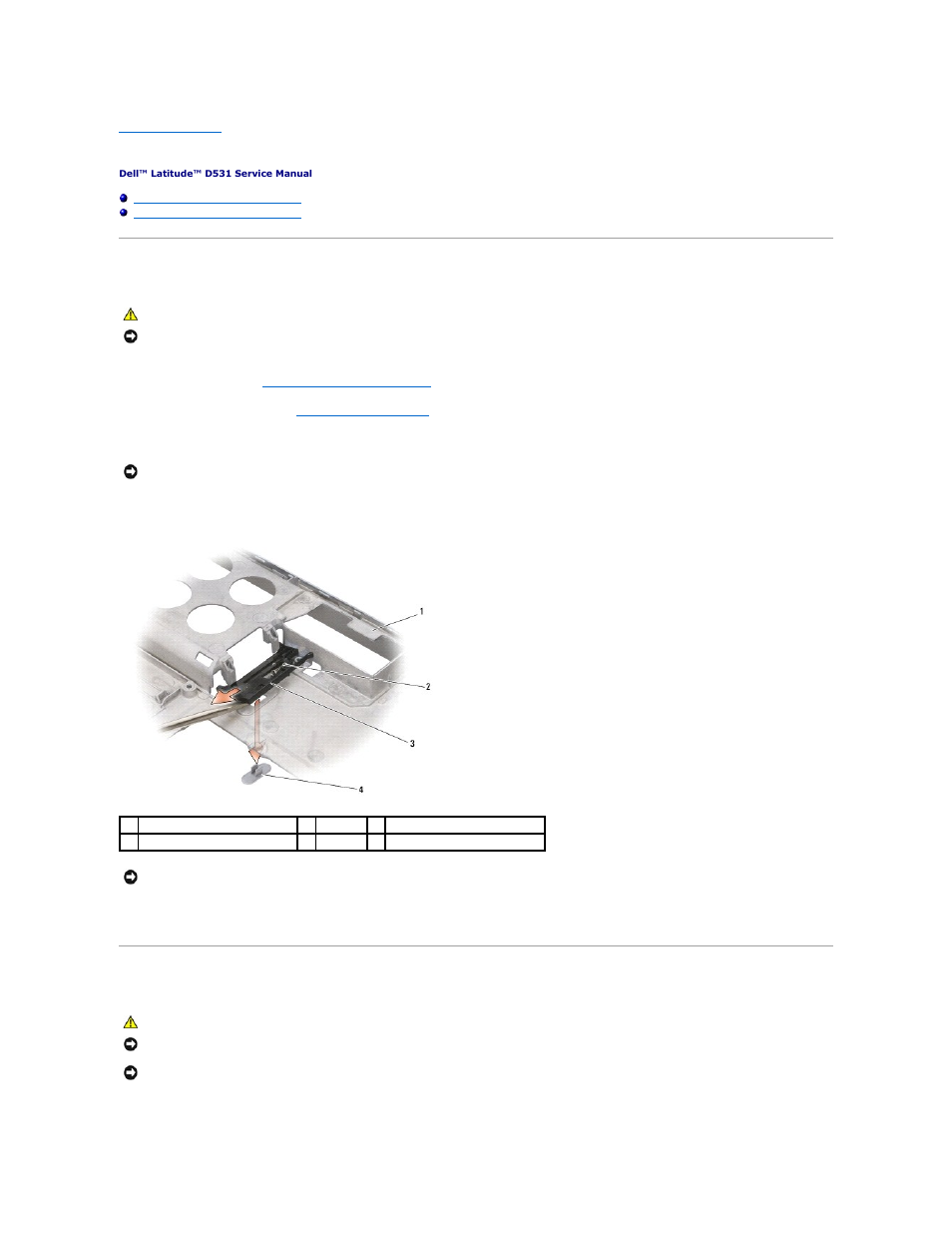 Battery latch assembly, Removing the battery latch assembly, Replacing the battery latch assembly | Dell Latitude D531 (Mid 2007) User Manual | Page 3 / 46