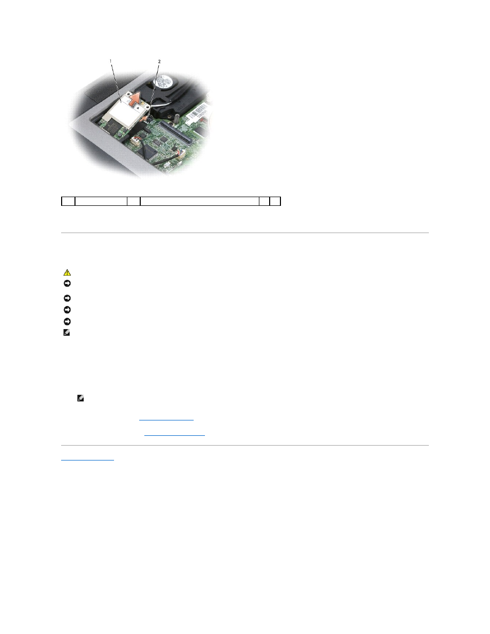 Replacing the mini-card | Dell Latitude D531 (Mid 2007) User Manual | Page 32 / 46